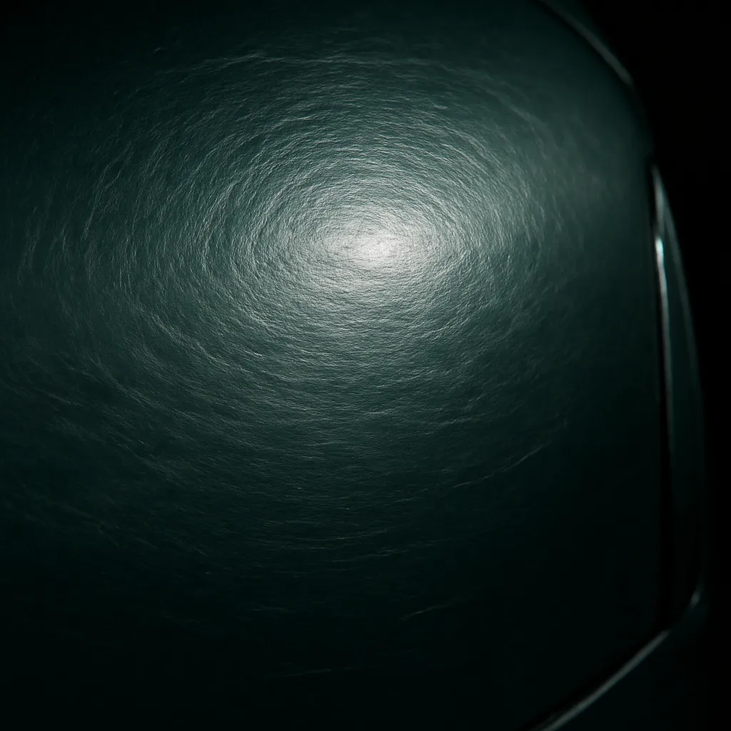 Before paint correction — swirl marks visible in direct light on dark paintwork
