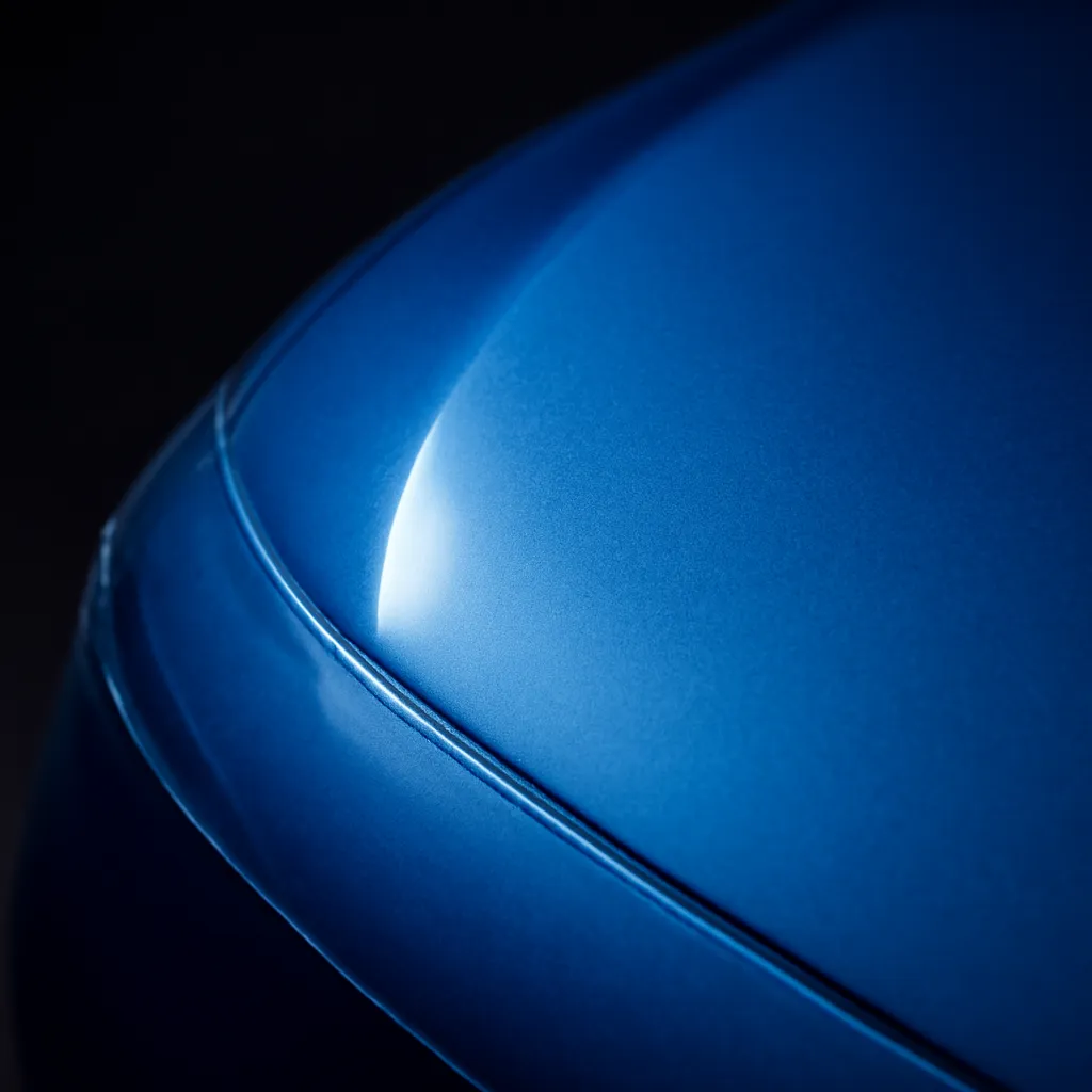 After PPF — clear film applied to front bumper, virtually invisible protection
